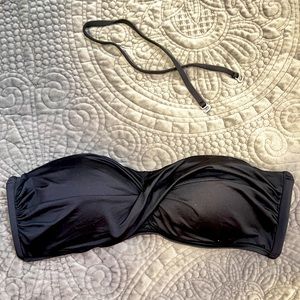 LIKE NEW | BLACK SWIM TOP | BANDEAU STYLE OR STRAP OPTION